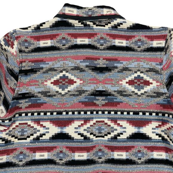 VTG Jane Ashley Tapestry Jacket Blazer Womens Sz M Southwestern Aztec Tribal Y2K - Picture 8 of 14